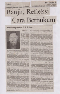 Image of Banjir, Refleksi Cara Berhukum
