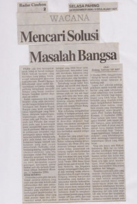 Image of Mencari Solusi Masalah Bangsa