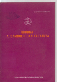 Image of biografi  a. damhoeri dan karyanya