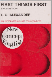 Image of first things first studetents  book