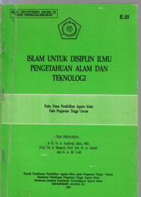 Image of islam untuk disiplin ilmu pengetahuan alam dan teknologi