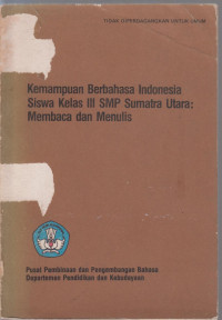 Image of kemampuan berbahasa indonesia siswa kelas iii SMP sumatra utara