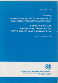 Image of prosiding pertemuan pembahasan dan komunikasi hasil penelitian tanah dan agroklimat bidang kimia dan biologi tanah piriode 10-12 febuari