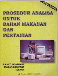 Image of prosedur analisa untuk bahan makanan dan pertanian
